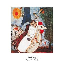 Foto van Marc chagall - les fiances kunstdruk 60x80cm