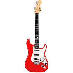 Foto van Fender made in japan international color stratocaster rw morocco red limited edition elektrische gitaar met gigbag