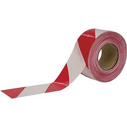 Foto van Cimco 182780 afzetlint afsluitband rood/wit (l x b) 100 m x 75 mm