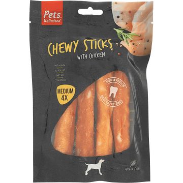 Foto van Pet's unlimited chewy sticks kip 4st bij jumbo