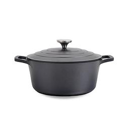 Foto van Maestro mr-4524 braadpan - met deksel - zwart - ø 24 cm - 42 l