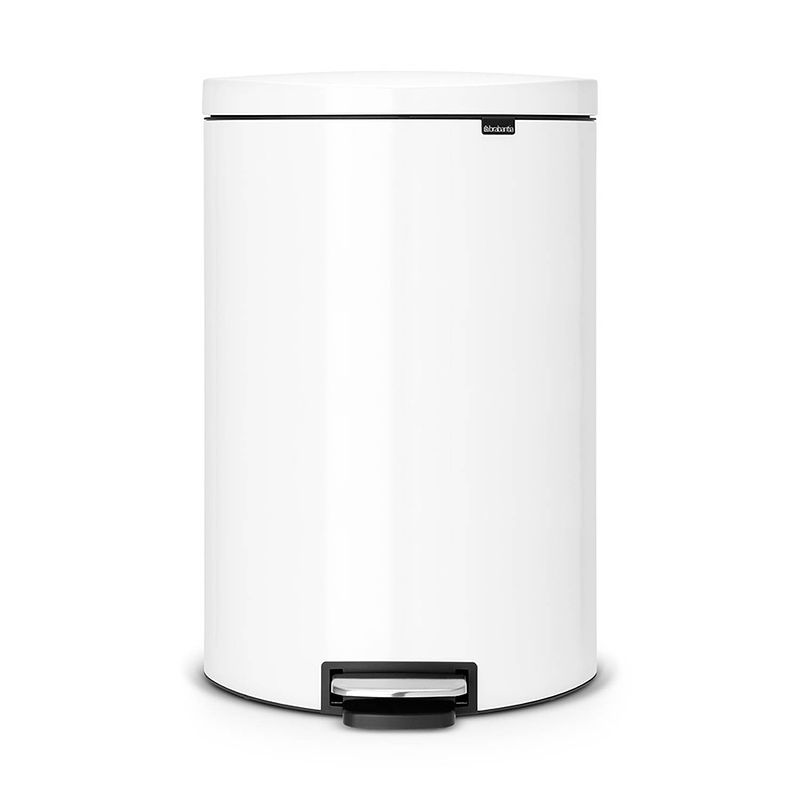 Foto van Brabantia flatback+ pedaalemmer 40 liter met kunststof binnenemmer - white