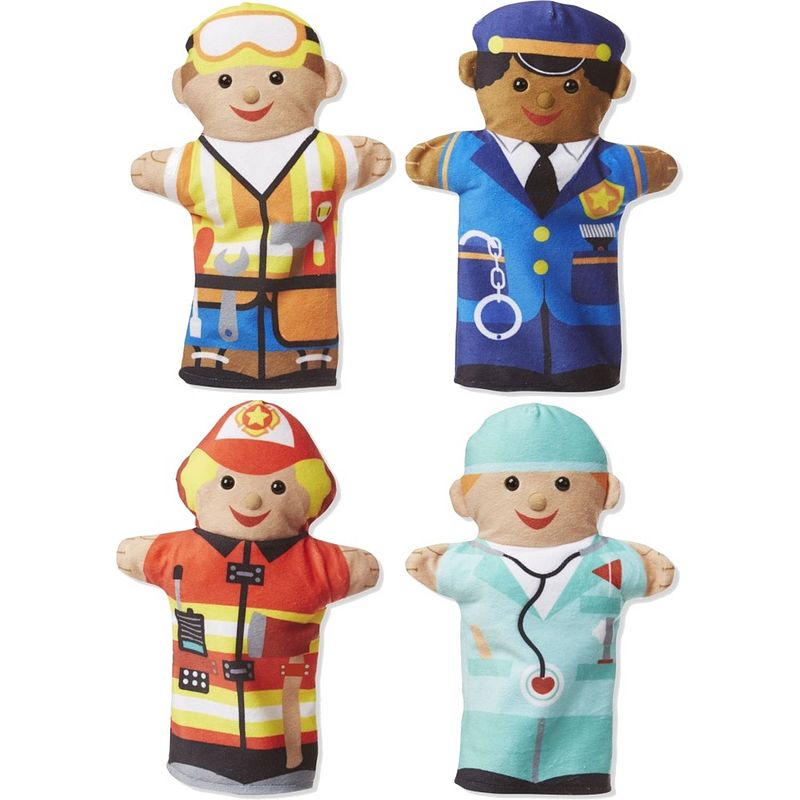 Foto van Melissa & doug handpoppen jolly helpers 4 poppen