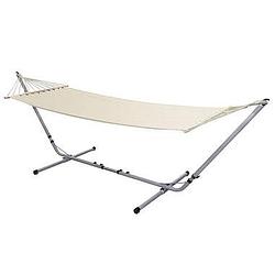 Foto van Bo-garden hangmat santa barbara met spreidstok - beige - leen bakker