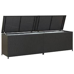 Foto van Vidaxl tuinbox 200x50x60 cm poly rattan zwart