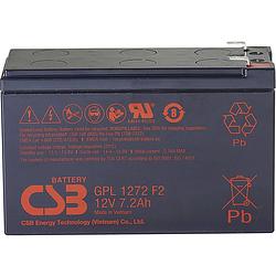Foto van Csb battery gpl 1272 loodaccu 12 v 7.2 ah loodvlies (agm) (b x h x d) 151 x 98 x 65 mm kabelschoen 6.35 mm onderhoudsvrij, geringe zelfontlading
