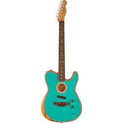 Foto van Fender limited edition acoustasonic player telecaster rw miami blue met gigbag