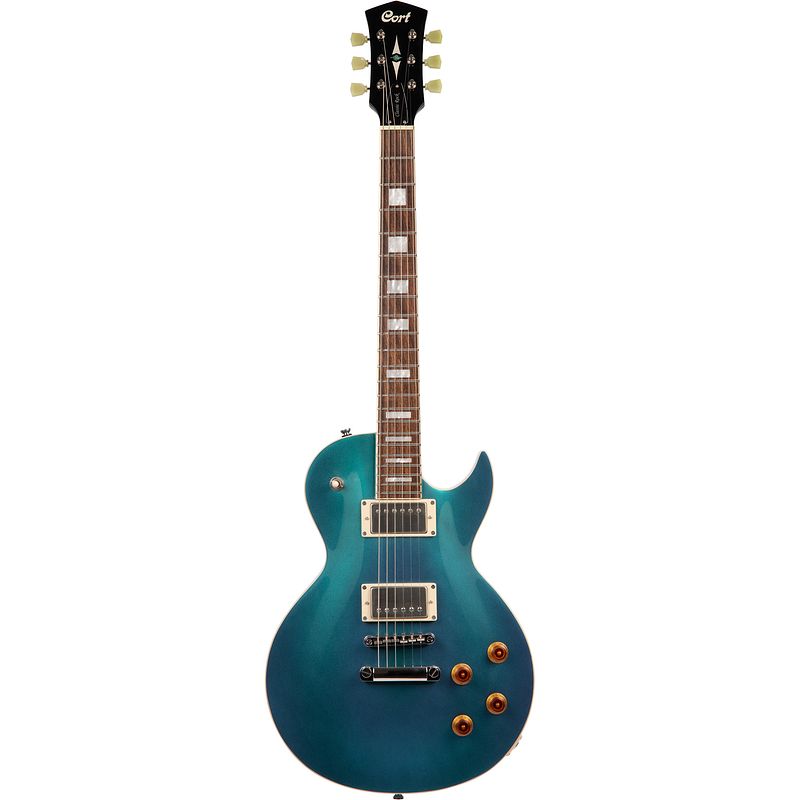 Foto van Cort classic rock cr200 flip blue elektrische gitaar met pearlescent afwerking