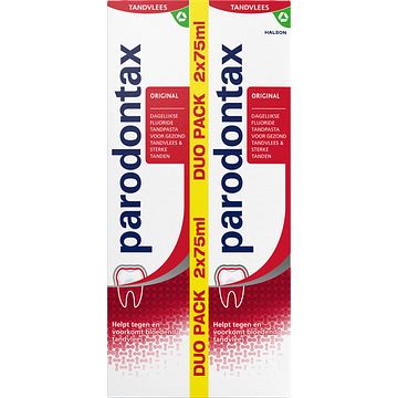 Foto van Parodontax tandpasta original duo pack 2 x 75ml bij jumbo