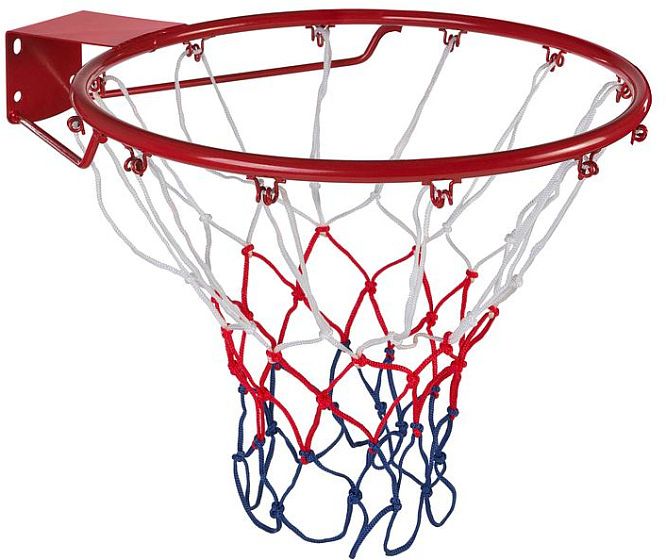 Foto van Midwest basketbalring + net 45 cm rood