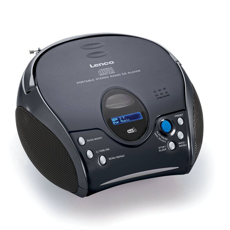 Foto van Draagbare dab+ radio met cd-speler en bluetooth® lenco scd-24dab bk zwart-zilver