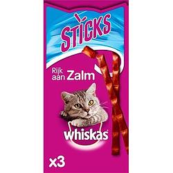 Foto van Whiskas sticks zalm kattensnack 3 stuks bij jumbo