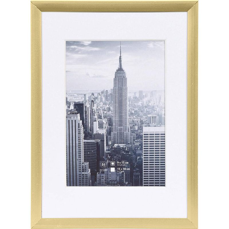 Foto van Henzo fotolijst - manhattan - fotomaat 13x18 cm - goud