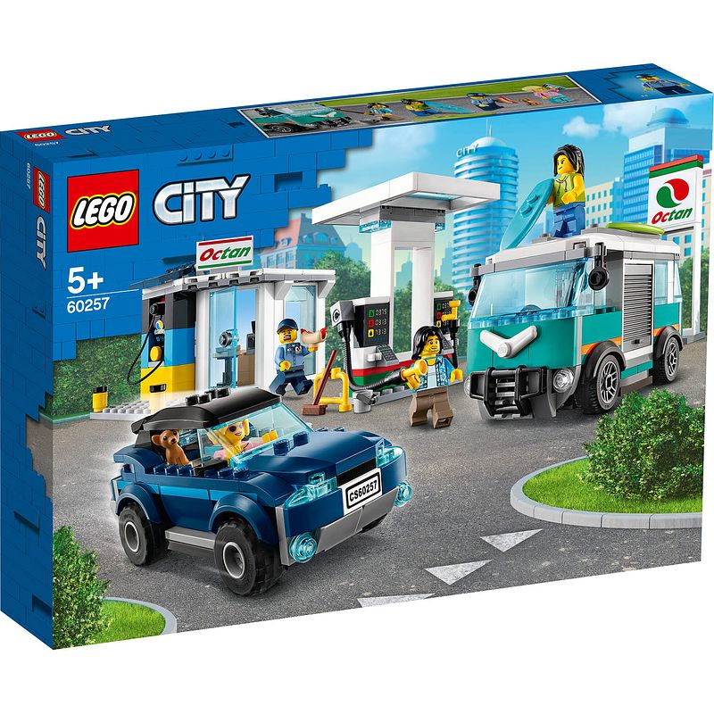 Foto van Lego city turbo wheels benzinestation 60257