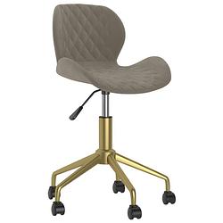 Foto van The living store eetkamerstoelen - draaibaar - lichtgrijs - 39 x 51 x (76.5 - 84.5) cm