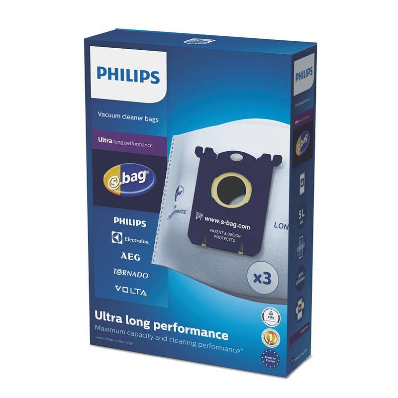 Foto van Philips s-bag fc8027/01 ultra long performance (3 stuks)