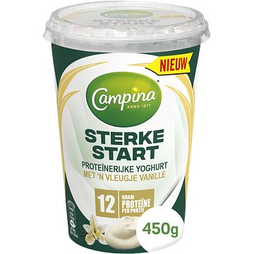 Foto van Campina sterke start yoghurt met 'sn vleugje vanille 450g bij jumbo