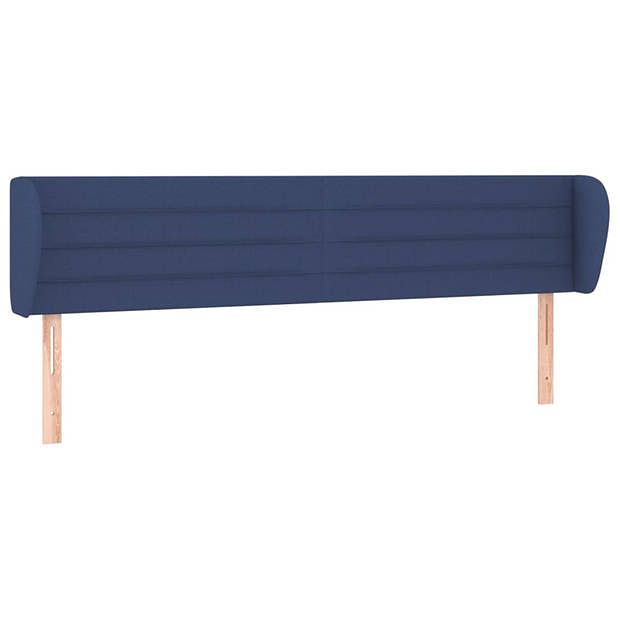 Foto van Vidaxl hoofdbord met randen 163x23x78/88 cm stof blauw