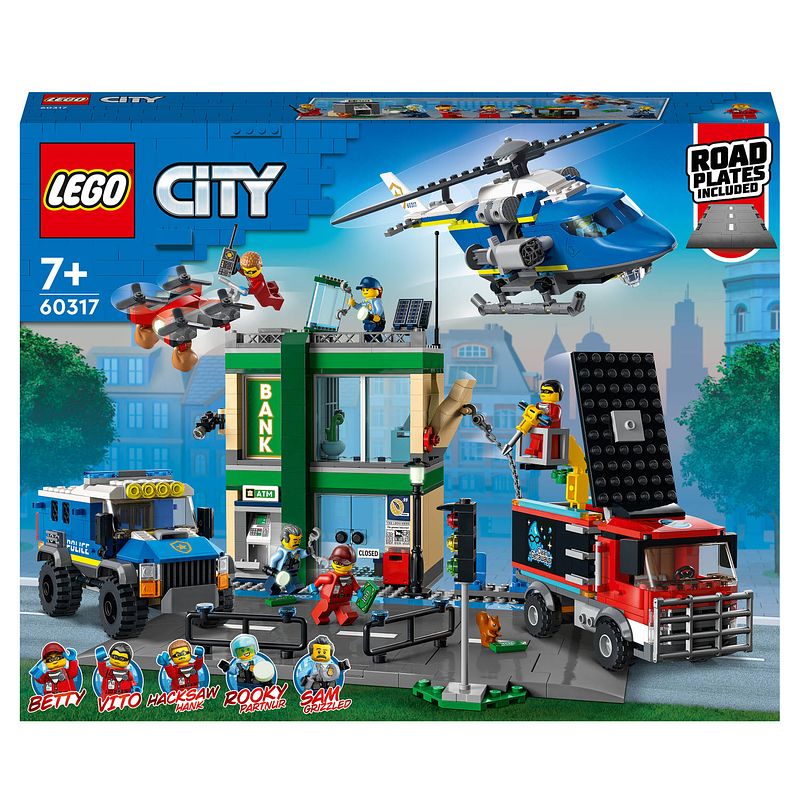 Foto van Lego city politieachtervolging bij de bank - 60317