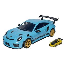 Foto van Majorette draagkoffer porsche 911 gt3 rs 35 cm blauw 2-delig