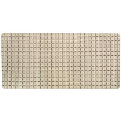 Foto van Msv douche/bad anti-slip mat badkamer - rubber - beige - 76 x 36 cm - badmatjes