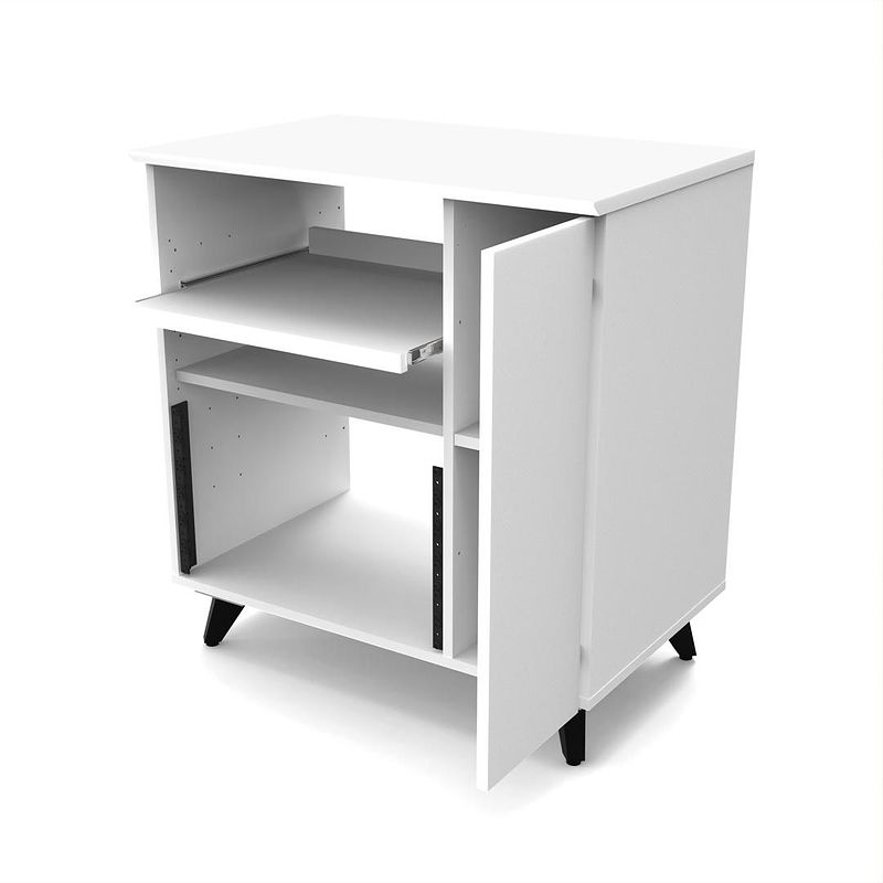 Foto van Glorious modular side rack white voor sound desk en workbench