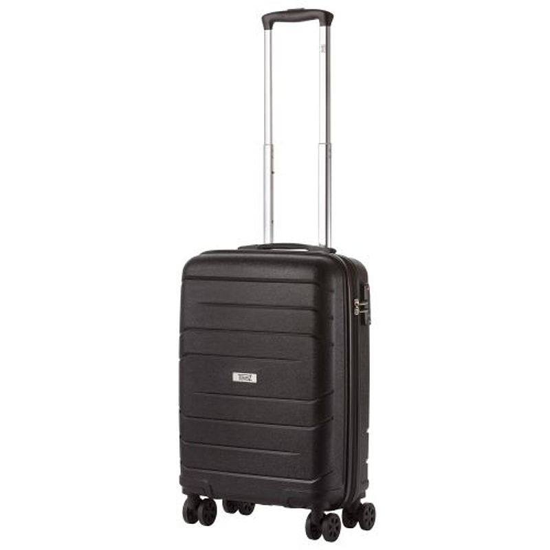 Foto van Travelz big bars handbagagekoffer - 55cm trolley met dubbele wielen - tsa slot - zwart