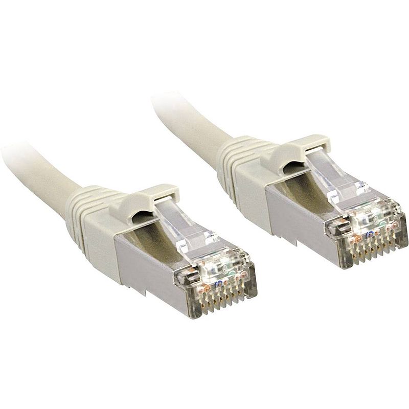 Foto van Lindy 45589 rj45 netwerkkabel, patchkabel cat 6 s/ftp 20.00 m grijs snagless 1 stuk(s)