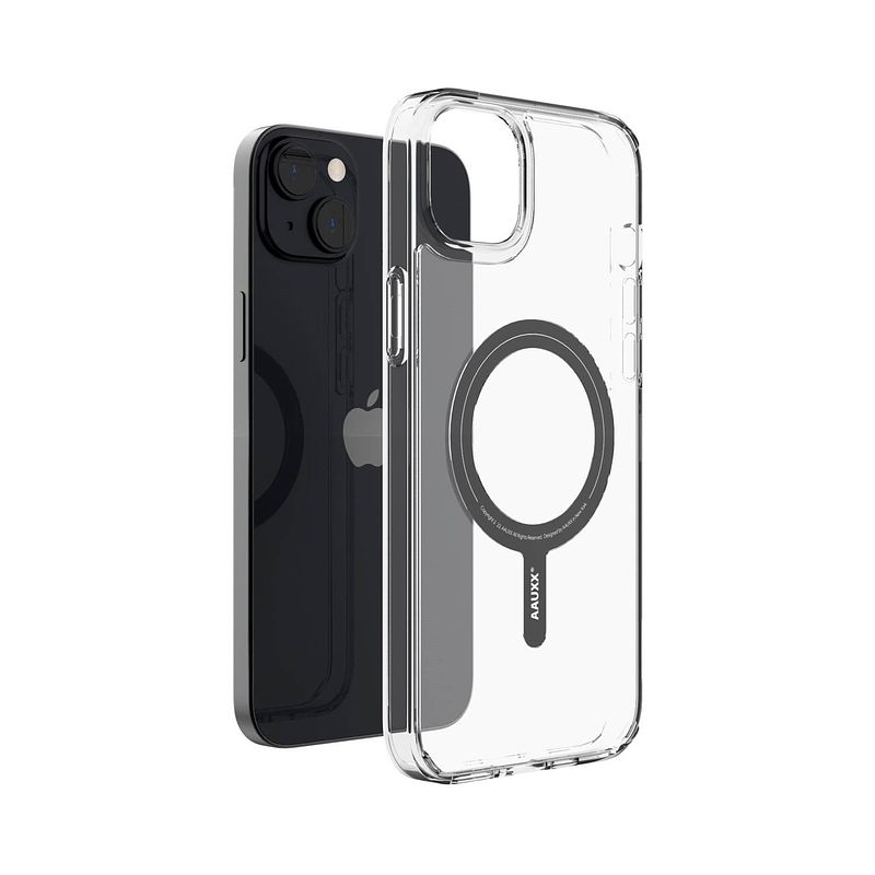 Foto van Apple iphone - telefoonhoesje - backcover - hoesje - magsafe - shock proof - iring® - transparant