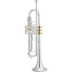 Foto van Xo 1600i-s ingram (verzilverd, vergulde versieringen) bb trompet met koffer