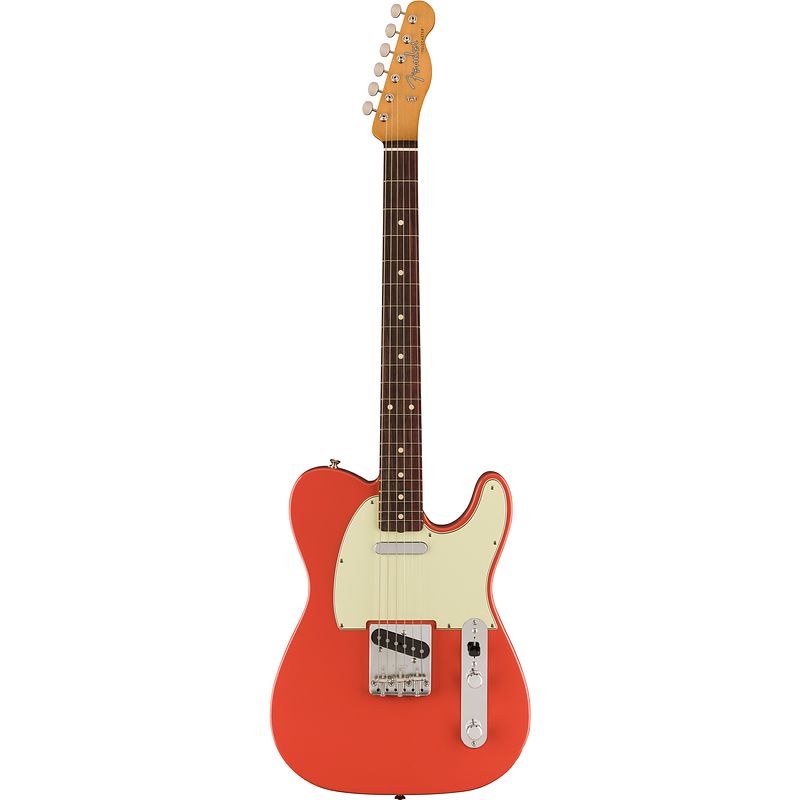 Foto van Fender vintera ii 60s telecaster rw fiesta red elektrische gitaar met gigbag