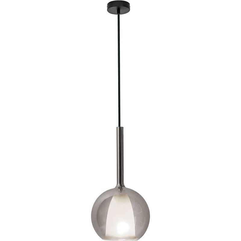 Foto van V-tac hanglamp vt-7304 e27 60w 25 x 100 cm ip20 glas grijs/wit