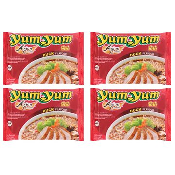 Foto van Yum yum instant noedels eendsmaak 4 x 60g bij jumbo