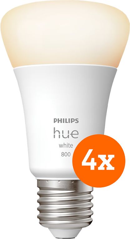 Foto van Philips hue white e27 800lm 4-pack