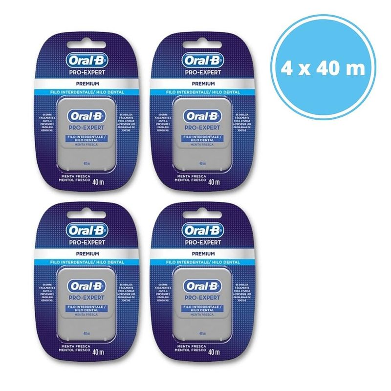 Foto van Oral-b flosdraad - pro-expert premium - 40 meter - 4 stuks