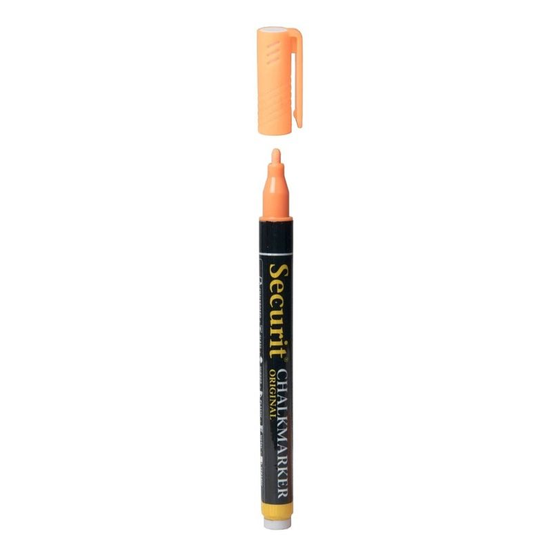 Foto van Oranje krijtstift ronde punt 1-2 mm - krijtstiften