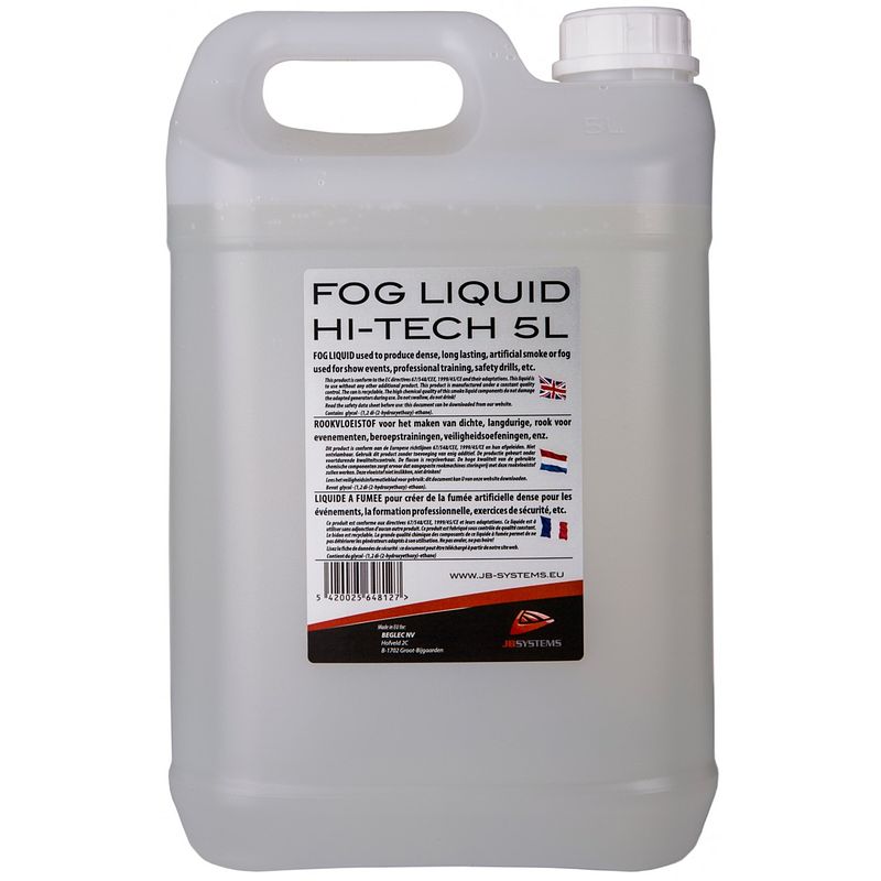 Foto van Jb systems fog liquid hi-tech 5l rookvloeistof