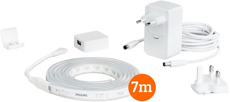 Foto van Philips hue lightstrip plus white & color 7 m basisset