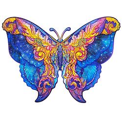 Foto van Unidragon houten puzzel dier - intersterrenstelsel vlinder - 306 stukjes - king size 41x30 cm
