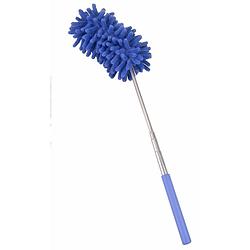 Foto van Telescopische duster blauw paars 26-74 cm - plumeaus