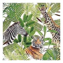 Foto van 20x safari / jungle thema servetten 33 x 33 cm - papieren servetten 3-laags