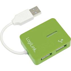 Foto van Logilink ua0138 4 poorten usb 2.0-hub groen