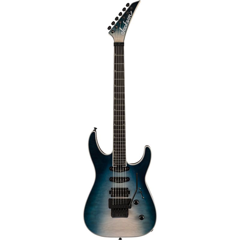 Foto van Jackson pro plus series soloist sla3q eb polar burst elektrische gitaar met gigbag