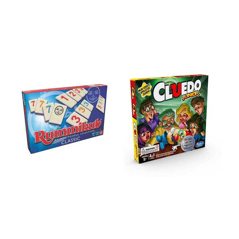 Foto van Spellenset - bordspel - 2 stuks - rummikub & cluedo junior