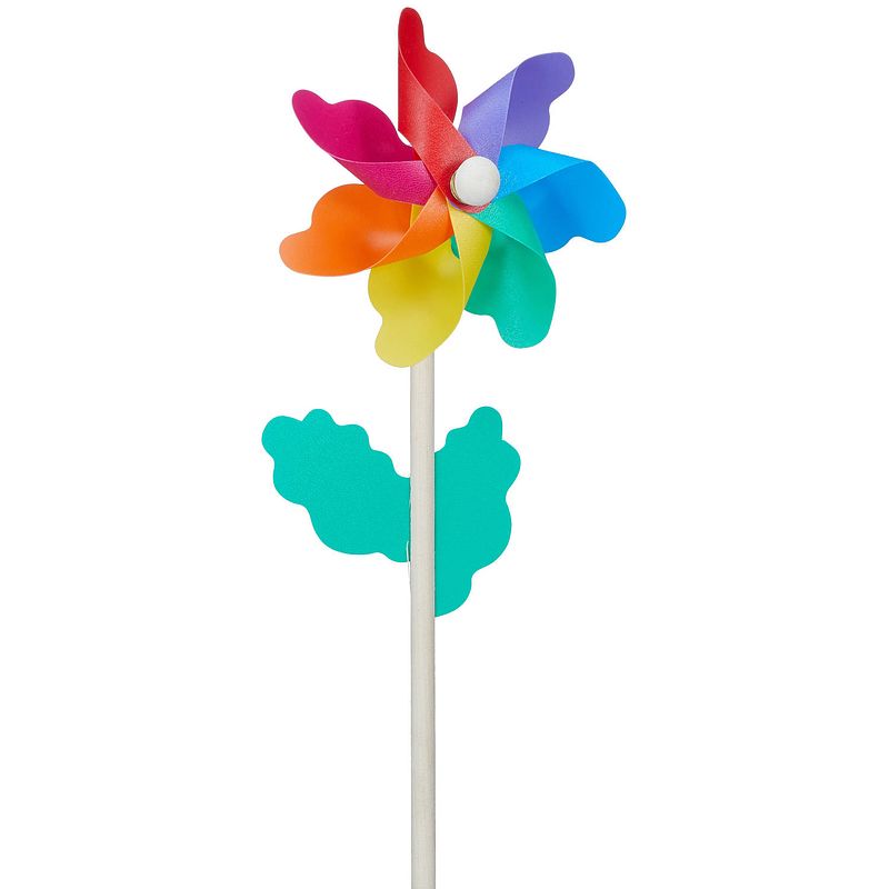 Foto van Cepewa windmolen tuin/strand - speelgoed - multi kleuren - 30 cm - windwijzers