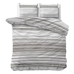 Foto van Dreamhouse bedding colin dekbedovertrek - 2-persoons (200x200/220 cm + 2 slopen) - katoen satijn - grey