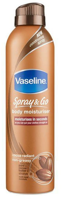 Foto van Vaseline spray & go body moisturiser spray cocoa radiant