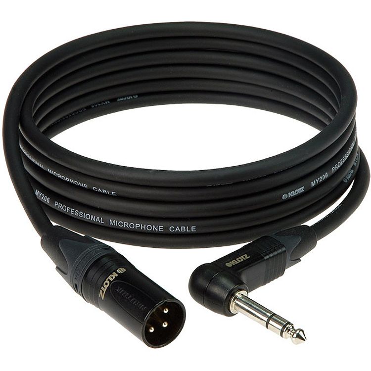 Foto van Klotz m1ma1b0100 xlr 3p male - jack plug kabel 1 meter