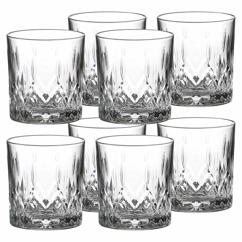 Foto van Lav whisky/water/drinkglazena odin - gedecoreerd glas - 8x stuks - 330 ml - drinkglazen