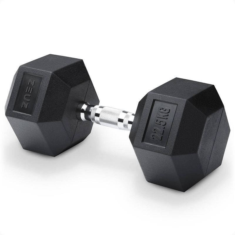 Foto van Zeuz hexa dumbbell 1 stuk 22,5 kg - hexagon gewichten - crossfit, fitness & krachttraining